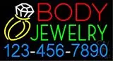 Body Jewelry with Phone Number LED Neon Sign