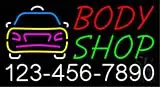 Body Shop with Phone Number LED Neon Sign