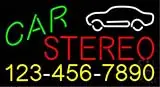 Car Stereo with Phone Number LED Neon Sign