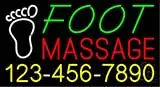 Foot Massage Logo and Number LED Neon Sign
