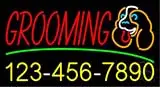 Dog Logo Grooming Phone Number LED Neon Sign