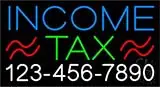 Income Tax with Phone Number LED Neon Sign