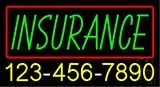 Double Stroke Red Insurance with Phone Number LED Neon Sign