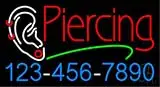 Cursive Piercing with Phone Number LED Neon Sign