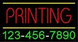 Red Printing with Phone Number LED Neon Sign