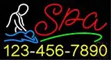 Double Stroke Spa with Phone Number LED Neon Sign