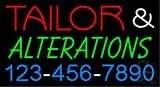 Tailor and Alterations with Phone Number LED Neon Sign