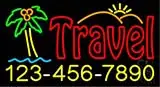 Travel with Phone Number LED Neon Sign