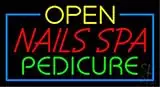 Yellow Open Nails Spa Pedicure LED Neon Sign
