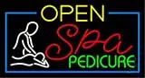 Yellow Open Spa Pedicure LED Neon Sign
