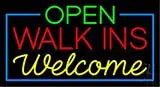 Red Open Walk Ins Welcome LED Neon Sign