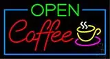 Yellow Open Coffee LED Neon Sign