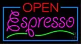 Yellow Open Espresso LED Neon Sign