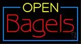 Open Bagels with Bagels LED Neon Sign