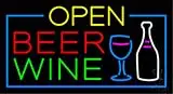 Open Beer and Wine LED Neon Sign