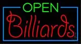 Open Billiards LED Neon Sign