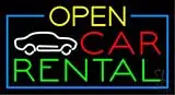 Open Car Rental LED Neon Sign