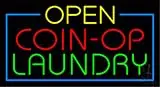 Red Open Coin Op Laundry LED Neon Sign