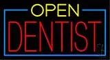 Green Open Red Dentist LED Neon Sign