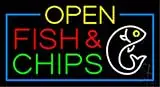 Open Fish & Chips LED Neon Sign