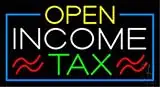 Yellow Open Income Tax LED Neon Sign