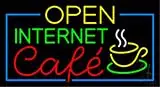 Yellow Open Internet Cafe LED Neon Sign