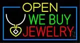 We Buy Jewelry Open LED Neon Sign
