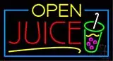 Yellow Open Double Stroke Juice LED Neon Sign