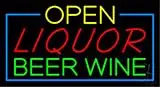 Open Liquor Beer Wine LED Neon Sign