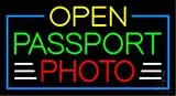 Open Passport Photo LED Neon Sign