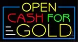 Green Open Cash for Gold LED Neon Sign