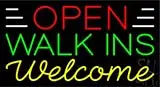 Multi Colored Open Walk Ins Welcome LED Neon Sign