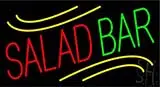 Salad Bar with Yellow Border LED Neon Sign