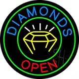 Diamonds Open Block with Logo LED Neon Sign