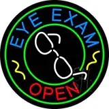 Round Eye Exam Open LED Neon Sign