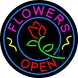 Round Flowers Open LED Neon Sign