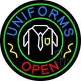 Round Uniforms Open Logo LED Neon Sign