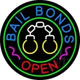 Round Bail Bonds Open LED Neon Sign