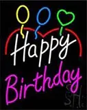 Happy Birthday with Bouquet LED Neon Sign