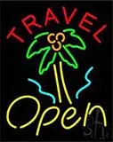 Travel Open LED Neon Sign