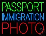 Passport Immigration Photo LED Neon Sign
