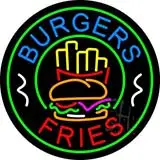 Burgers Fries LED Neon Sign