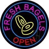 Fresh Bagels Open LED Neon Sign