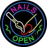 Nails Open LED Neon Sign