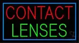 Contact Lenses Blue Border LED Neon Sign