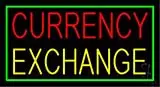 Currency Exchange Blue Border LED Neon Sign