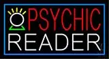 Red Psychic Reader Blue Border LED Neon Sign
