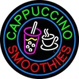 Round Cappuccino Smoothies LED Neon Sign