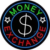 Round Money Exchange LED Neon Sign
