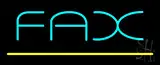 Turquoise Fax Yellow Line LED Neon Sign